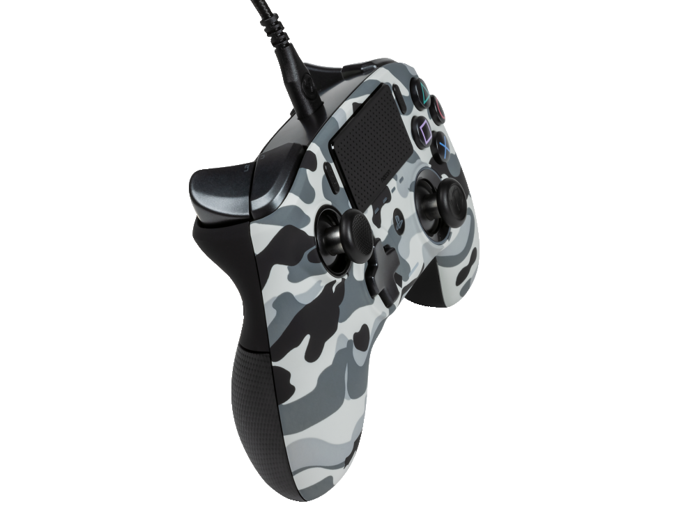 Mando PS4 - Nacon Revolution Pro Controller 3, Para PS4/PC, Con cable, Camuflaje + Funda + 6 pesos + Cable USB-C