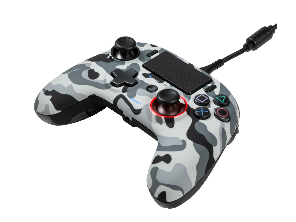 Mando PS4 - Nacon Revolution Pro Controller 3, Para PS4/PC, Con cable, Camuflaje + Funda + 6 pesos + Cable USB-C