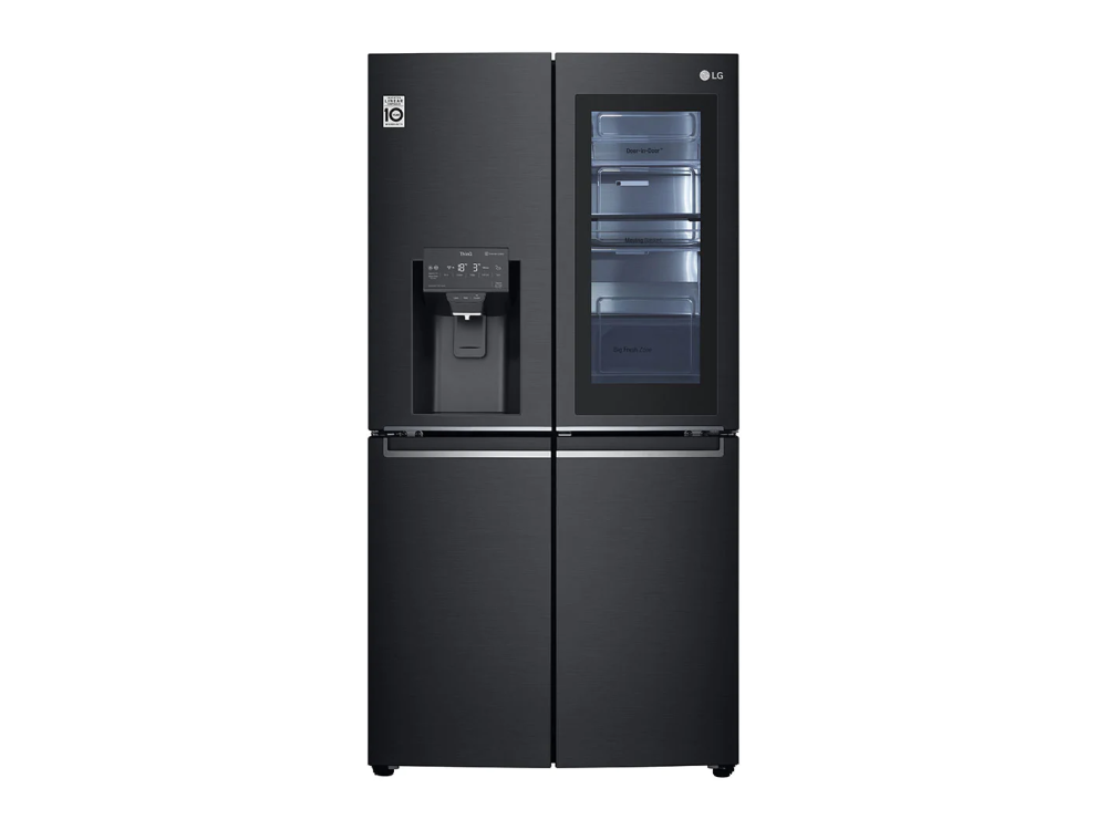 Frigorífico americano - LG GMX945MC9F, 563 l, Total No Frost, InstaView Door-in-Door™, 179.3 cm, Negro