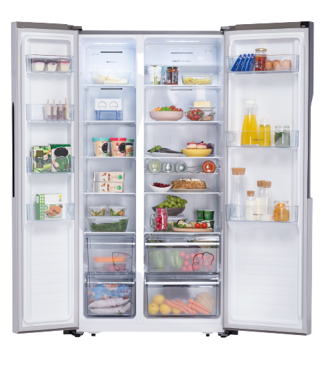 GORENJE NRS918EMX Side by Side, Kühl- und Gefierkombination (519 l, E, 1786 mm hoch, No Frost (verminderte Eisbildung), Silber)