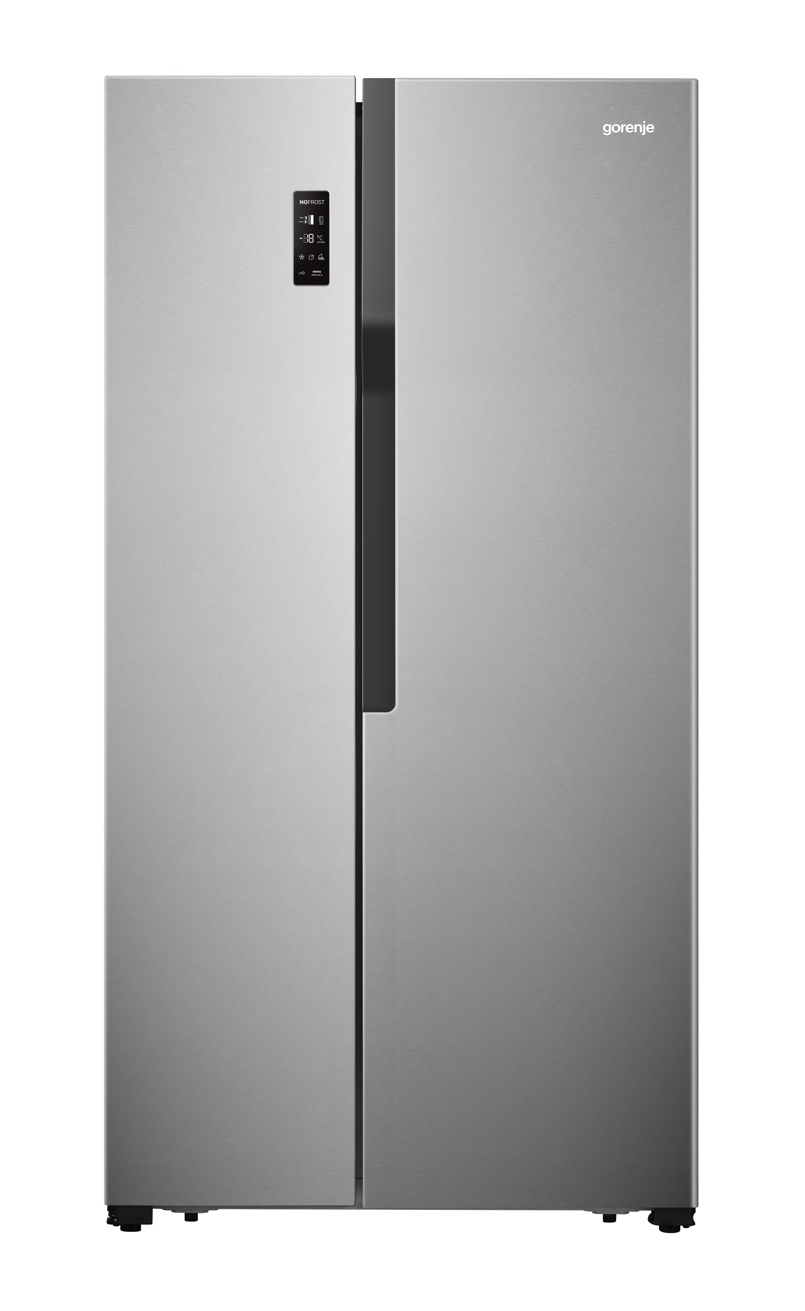 GORENJE NRS918EMX Side by Side, Kühl- und Gefierkombination (519 l, E, 1786 mm hoch, No Frost (verminderte Eisbildung), Silber)
