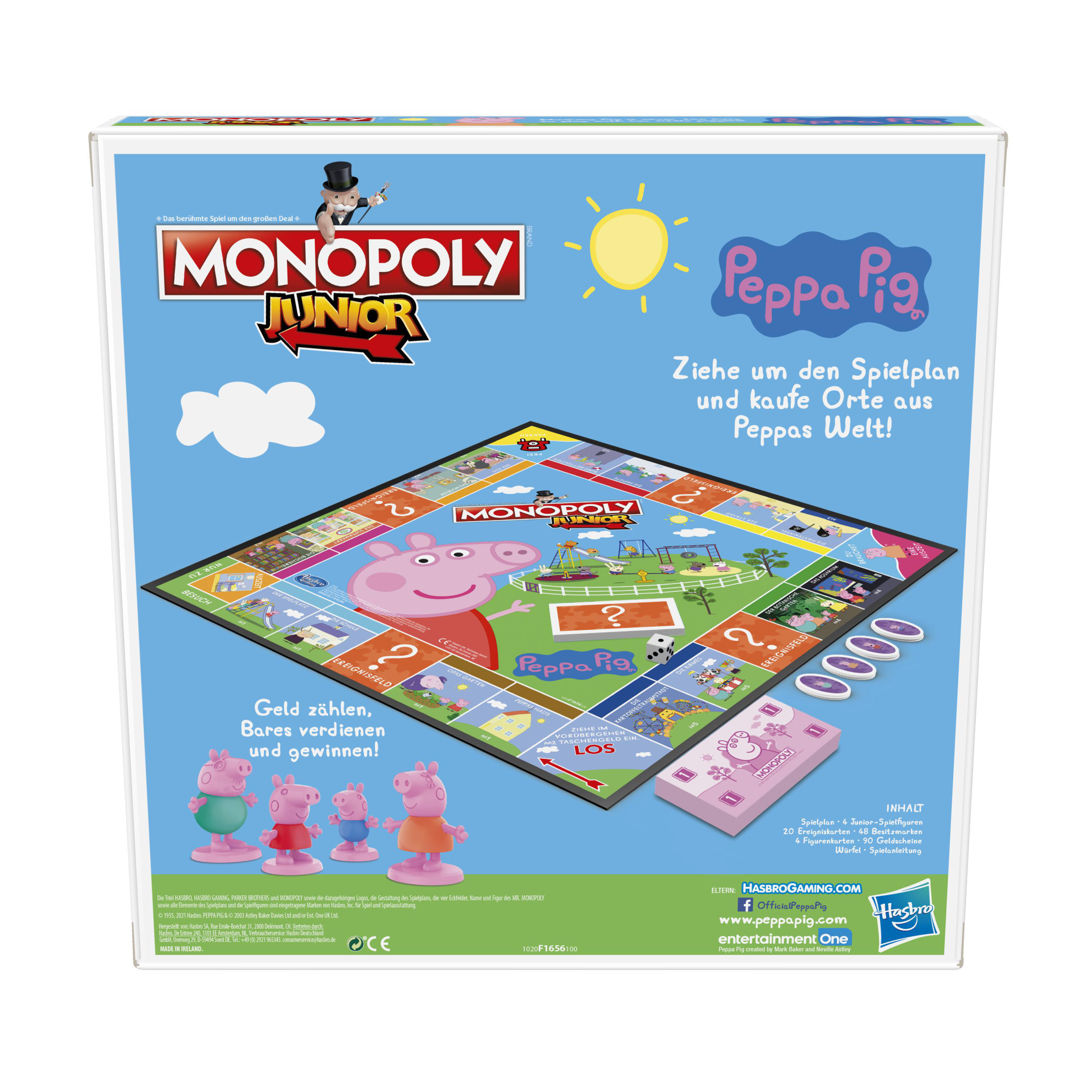 HASBRO GAMING Monopoly Junior: Peppa Pig Brettspiel Mehrfarbig