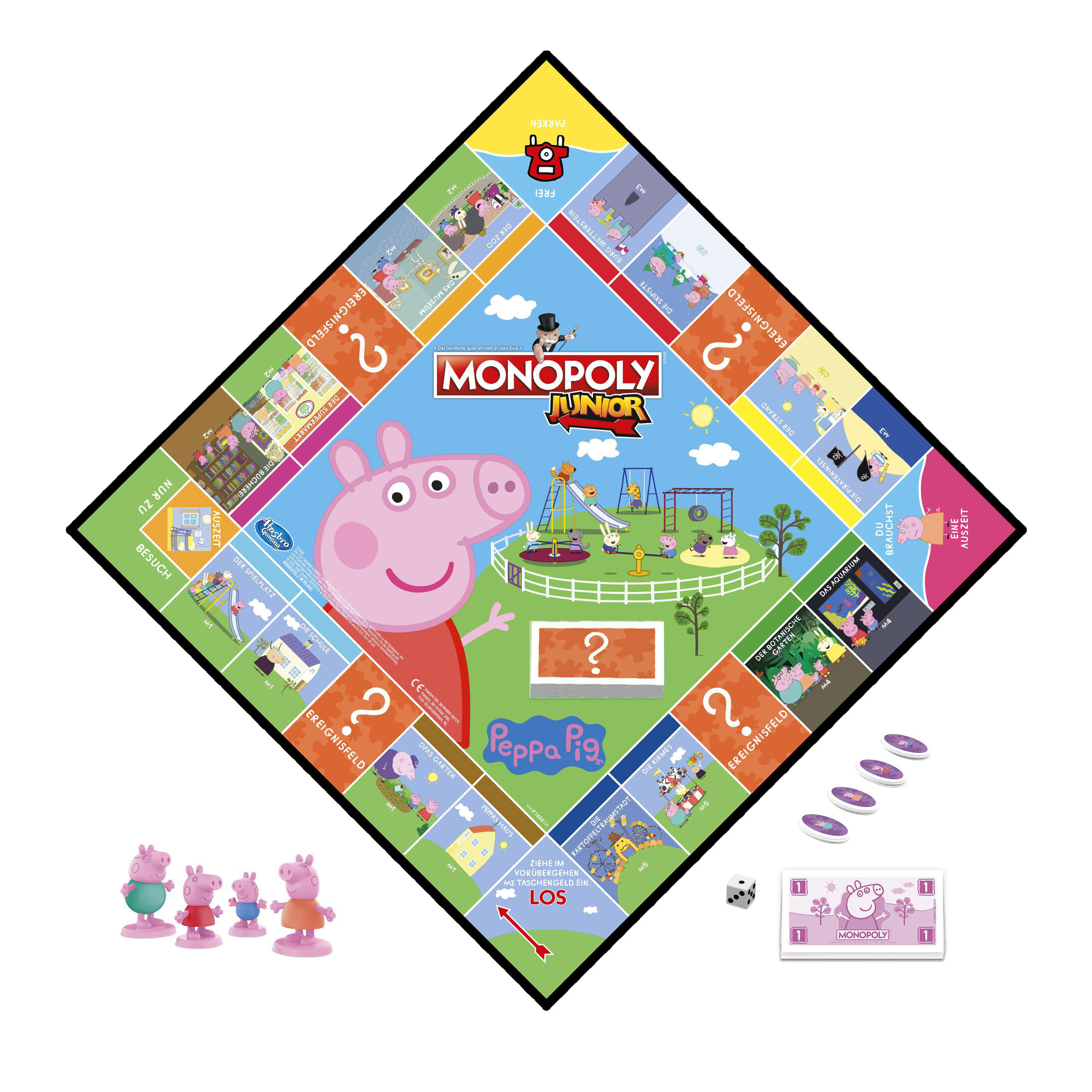 HASBRO GAMING Monopoly Junior: Peppa Pig Brettspiel Mehrfarbig