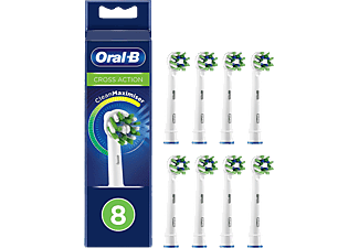 ORAL-B CrossAction CleanMaximiser 8 PCS - Testine (Bianco)