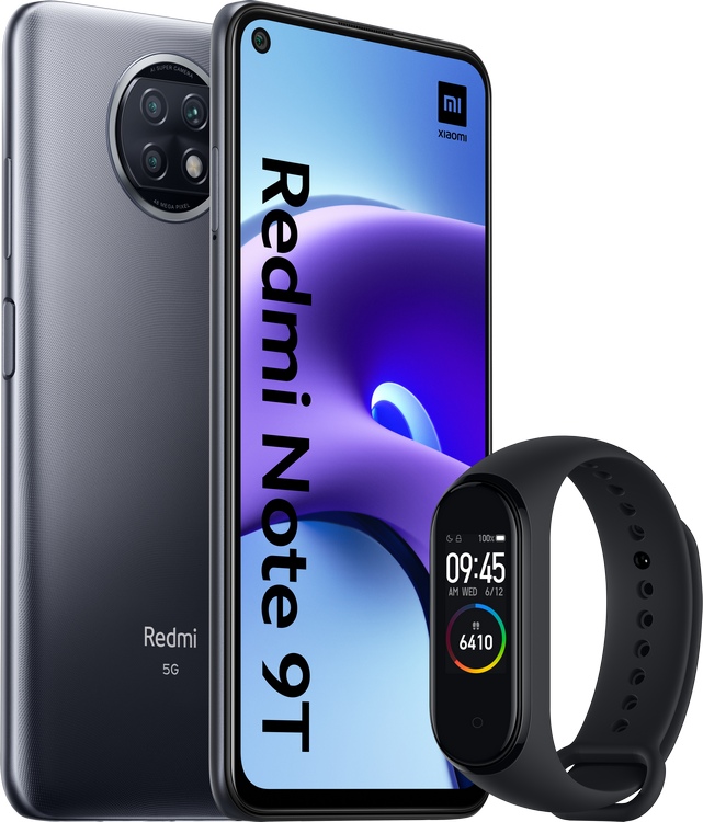 Un teléfono inteligente, un reloj inteligente y un cable de carga.