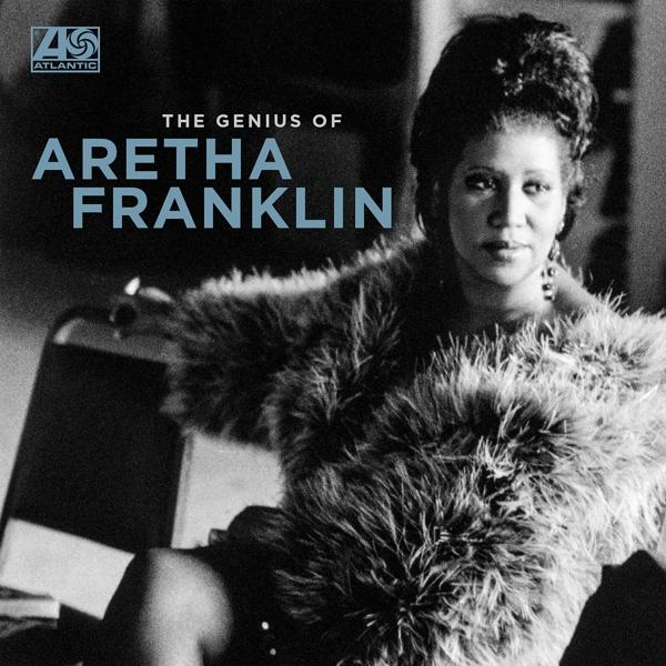 Couverture de l'album : Aretha Franklin, The Genius of Aretha Franklin. Une photo en noir et blanc.
