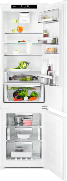 AEG SCB819E8TS Beépíthető kombinált hűtőszekrény, NoFrost, 188 cm