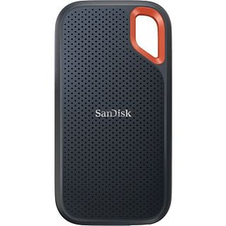 SANDISK 2TB SSD Festplatte Extreme Portable V2, USB-C 3.2, Extern, W1000/R1050, Schwarz/Orange