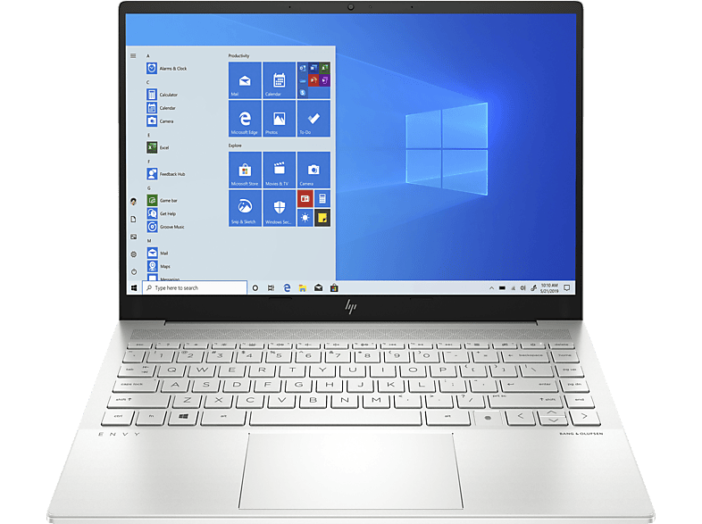 HP ENVY 14-eb0376ng, Notebook, mit 14 Zoll Display, Intel® i7-1165G7 Prozessor, 16 GB RAM, 1 TB SSD, NVIDIA, GeForce® GTX 1650 Ti, Aluminium, Silber Windows 10 Home (64 Bit)