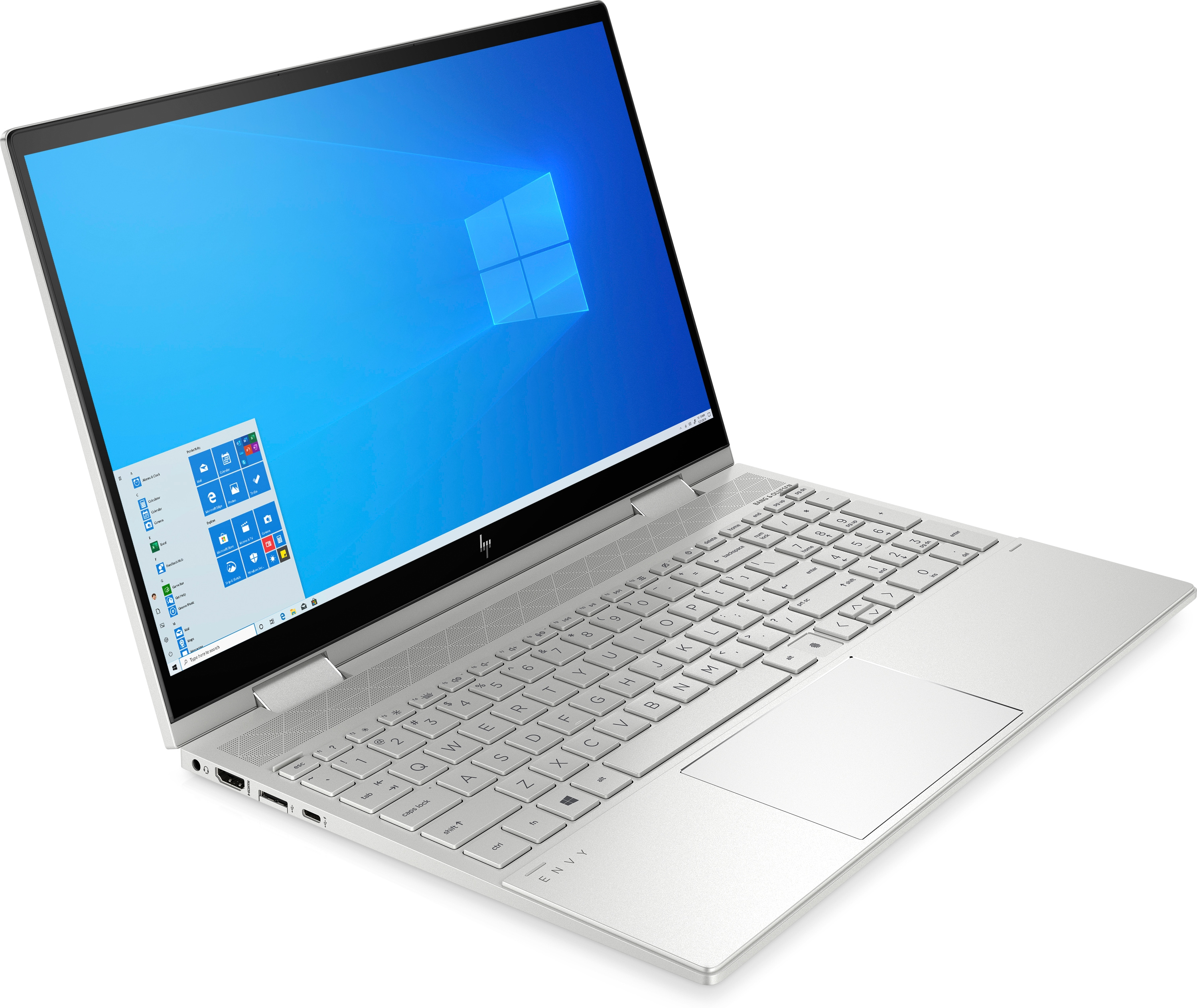 HP ENVY x360 15-ed1359ng, Convertible mit 15,6 Zoll Display, Intel® Core™ i5-1135G7 Prozessor, 16 GB RAM, 1 TB SSD, Intel Iris Xe Grafik, Silber