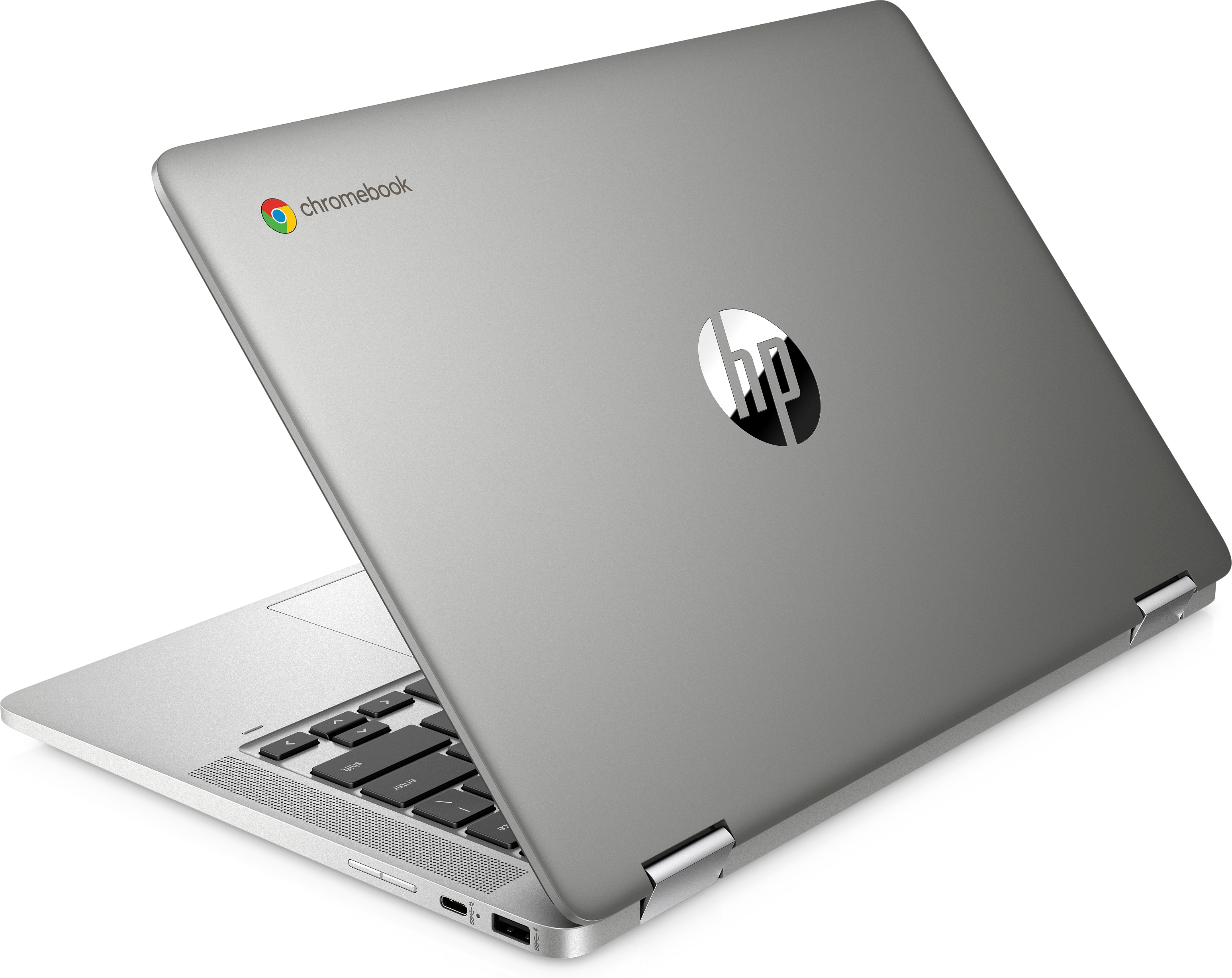 HP Chromebook x360 14a ca0330ng Chromebook mit 14 Zoll Display Touchscreen Intel Pentium Silver N5030 Prozessor 4 GB RAM 64 GB eMMC Intel UHD 605 Silber Google Chrome OS Chromebook mit 4 RAM