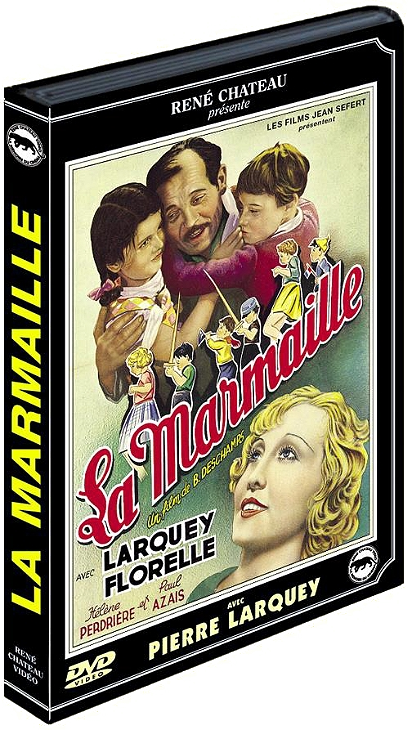 Coffret DVD avec une affiche de film rétro d'une scène familiale avec un homme, une femme et des enfants.