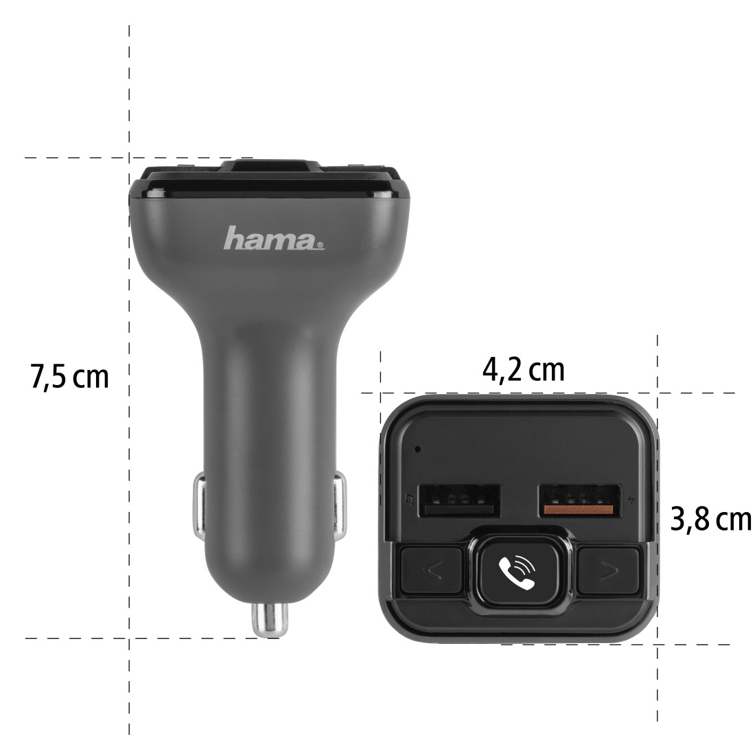 HAMA Bluetooth + Freisprechfunktion FM-Transmitter