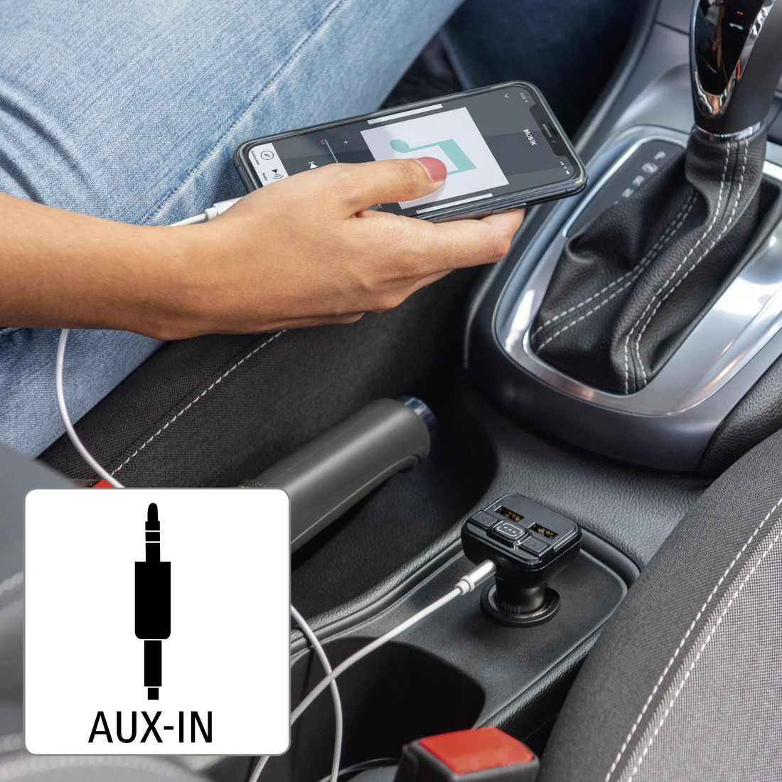 + FM-Transmitter AUX-IN HAMA USB-IN