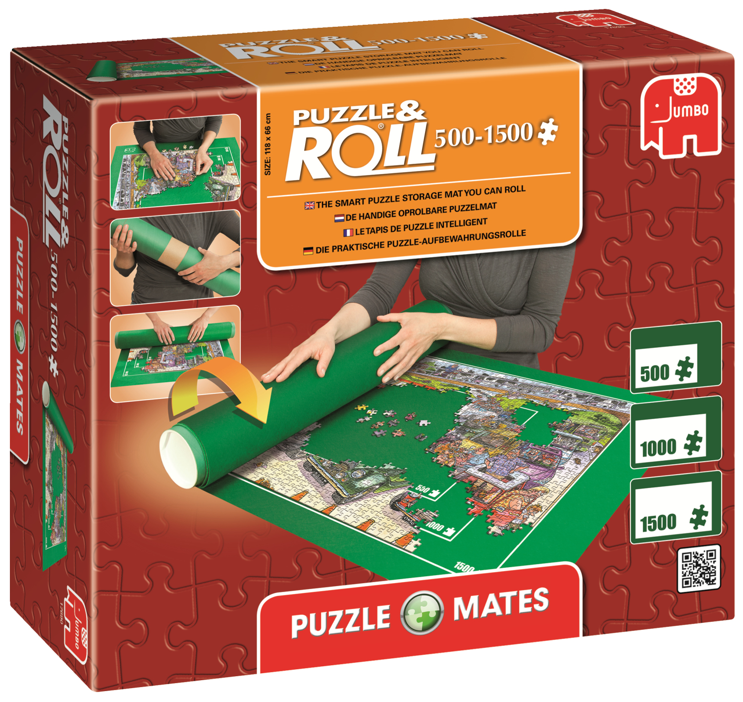 Roll puzzles) Puzzlezubehör, Puzzle - & Mehrfarbig to JUMBO piece 1500 Puzzle Mates (up