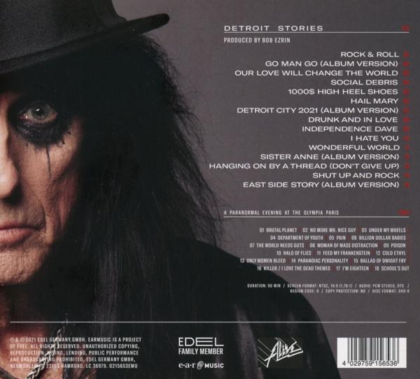 Alice Cooper Detroit Stories című albumának borítója, az arcával.