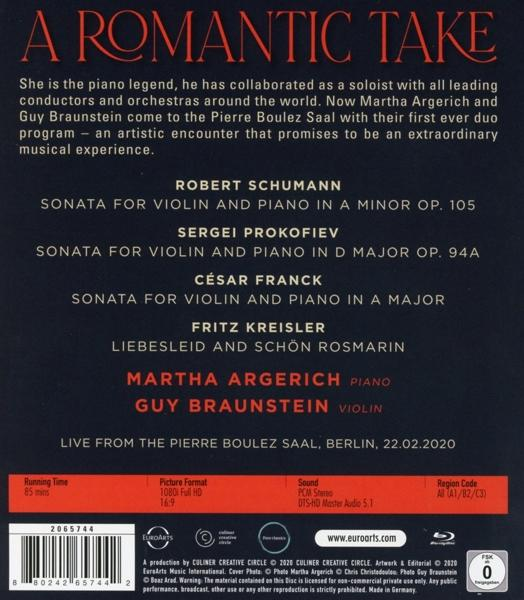 Martha & Guy Braunstein Argerich - A Romantic Take  - (Blu-ray)