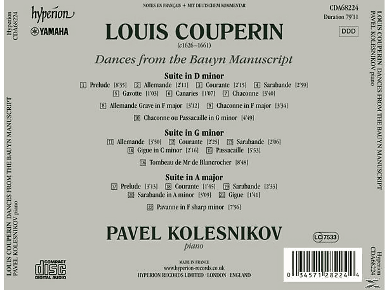 Thumbnail - Pavel Kolesnikov - Tänze aus dem Bauyn Manuskript (CD)