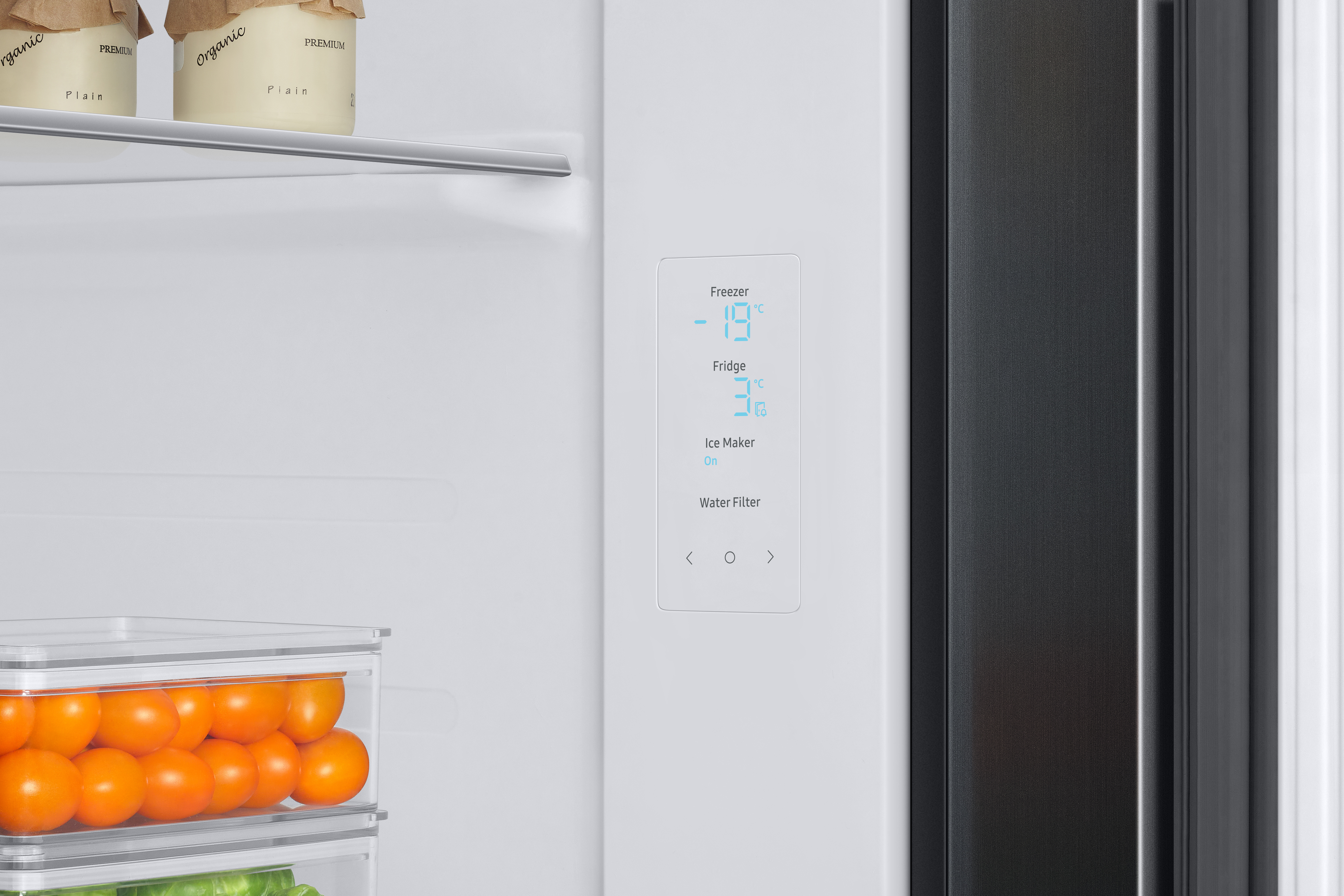 SAMSUNG RS68A8821B1/EF Side by Side, Kühl- und Gefierkombination (634 l, E, 1780 mm hoch, No Frost (verminderte Eisbildung), Schwarz)