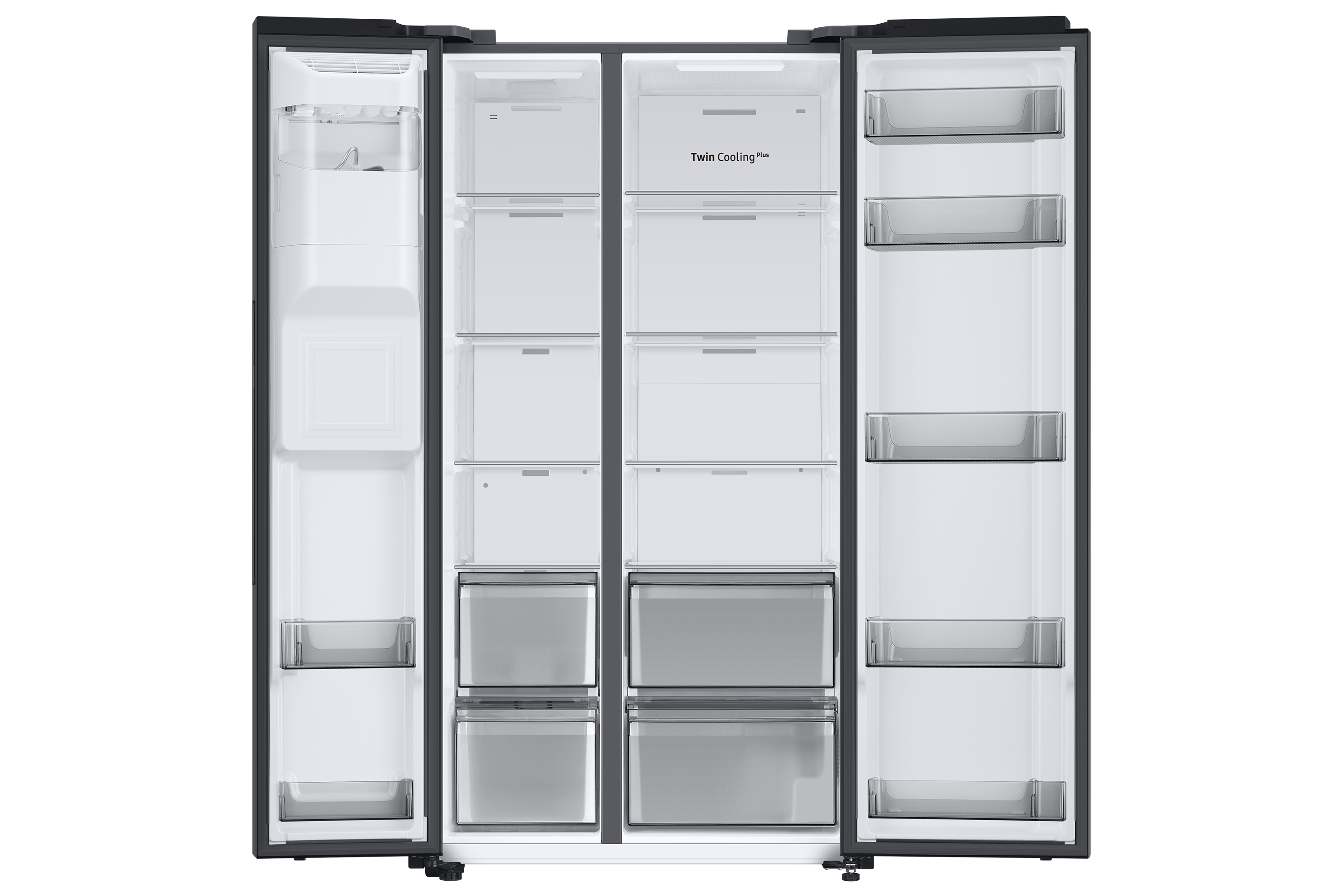 SAMSUNG RS68A8821B1/EF Side by Side, Kühl- und Gefierkombination (634 l, E, 1780 mm hoch, No Frost (verminderte Eisbildung), Schwarz)
