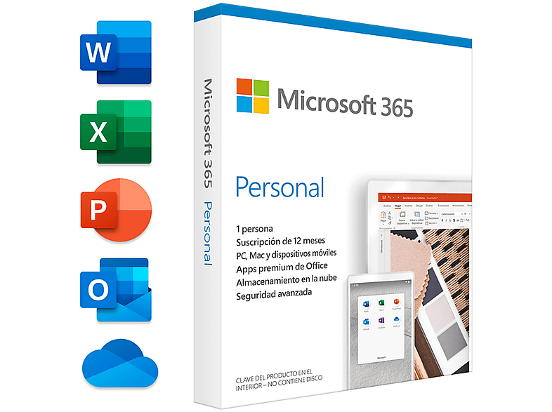 Software | Microsoft Office 365 Personal 1 año (Formato Físico)