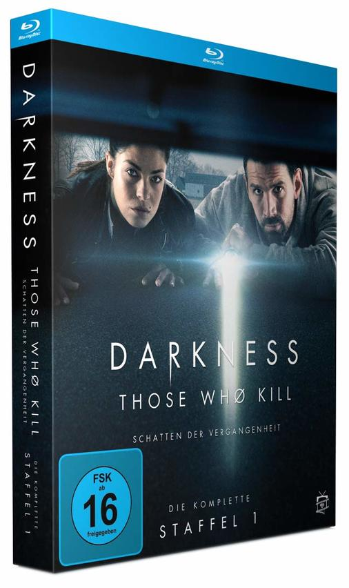 Blu-ray-Box von "Darkness - Those Who Kill" mit zwei Personen.