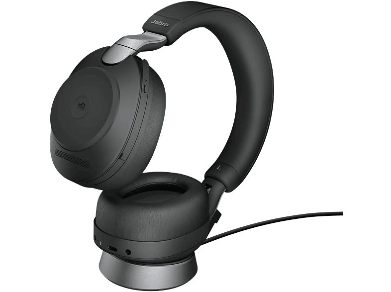Jabra Headset Evolve2 85 LK380A UC, mit Ladestation, schwarz