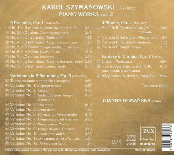 Joanna Domanska - Klavierwerke Vol.2  - (CD)