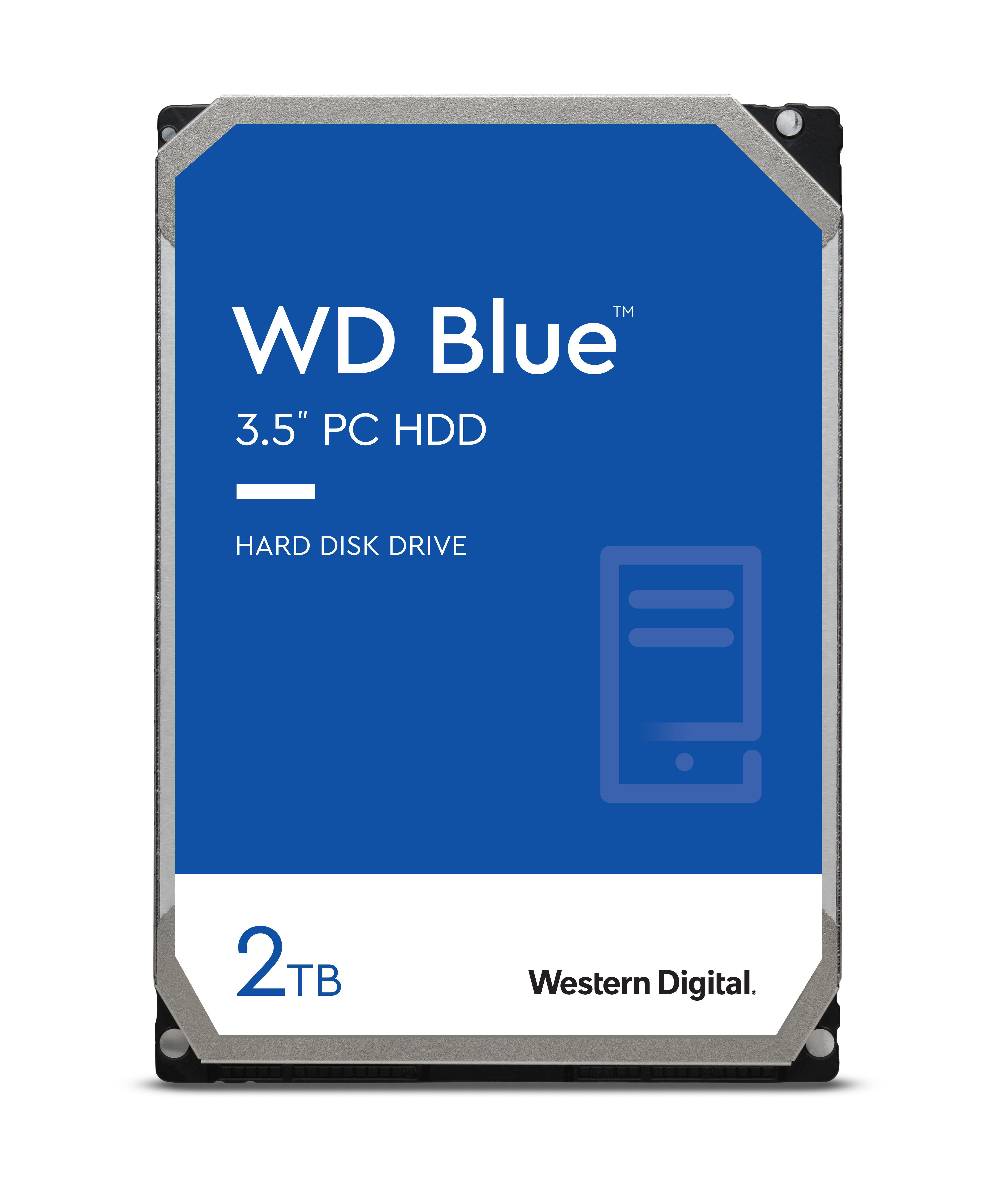 WD Blue™ Festplatte, 2 TB HDD SATA 6 Gbps, 3,5 Zoll, intern