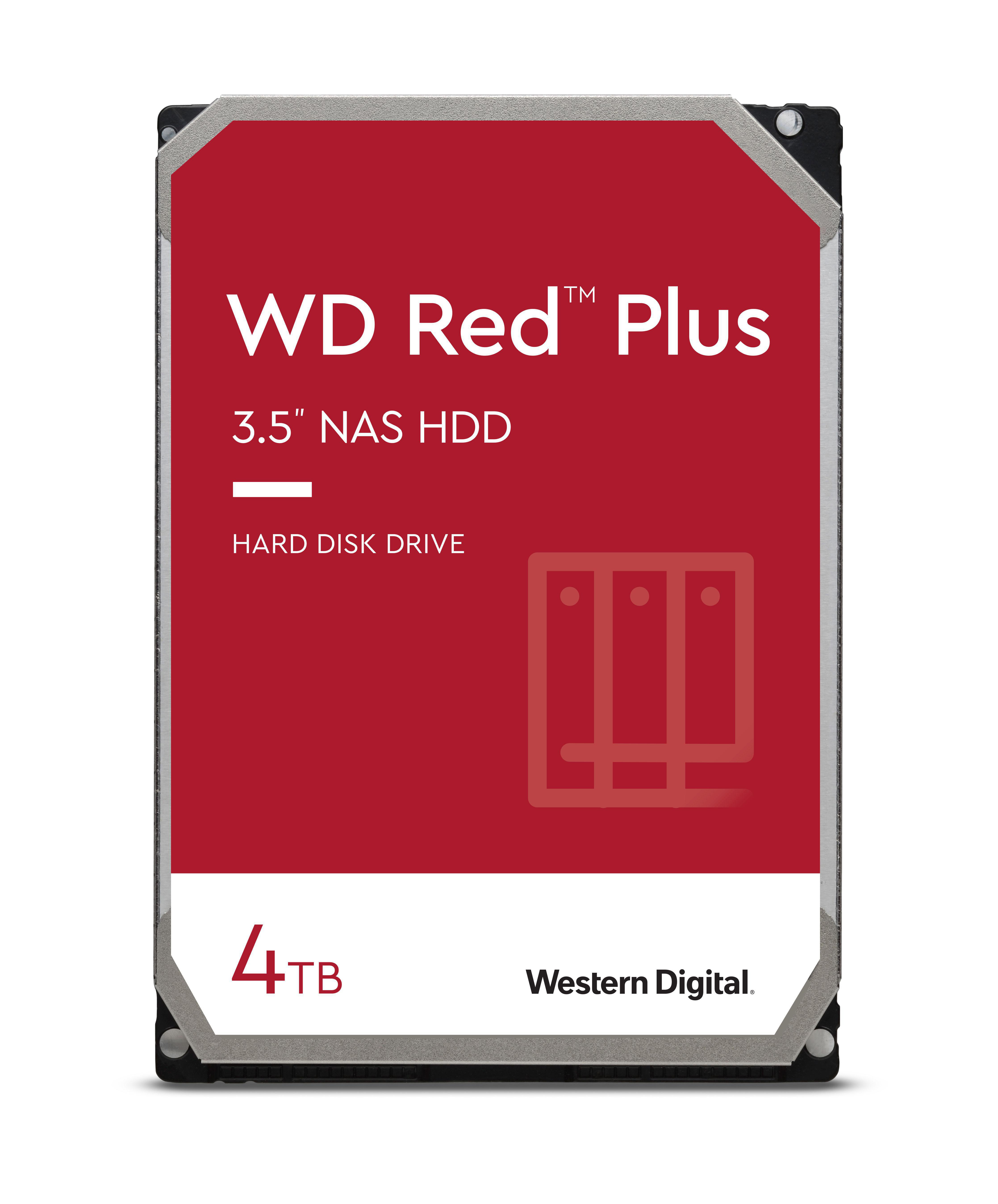WD Red™ Plus NAS-Festplatte Bulk, 4 TB HDD SATA 6 Gbps, 3,5 Zoll, intern