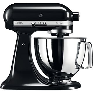 KITCHENAID Artisan KSM125 - Küchenmaschine mit Spritzschutz (Schwarz)