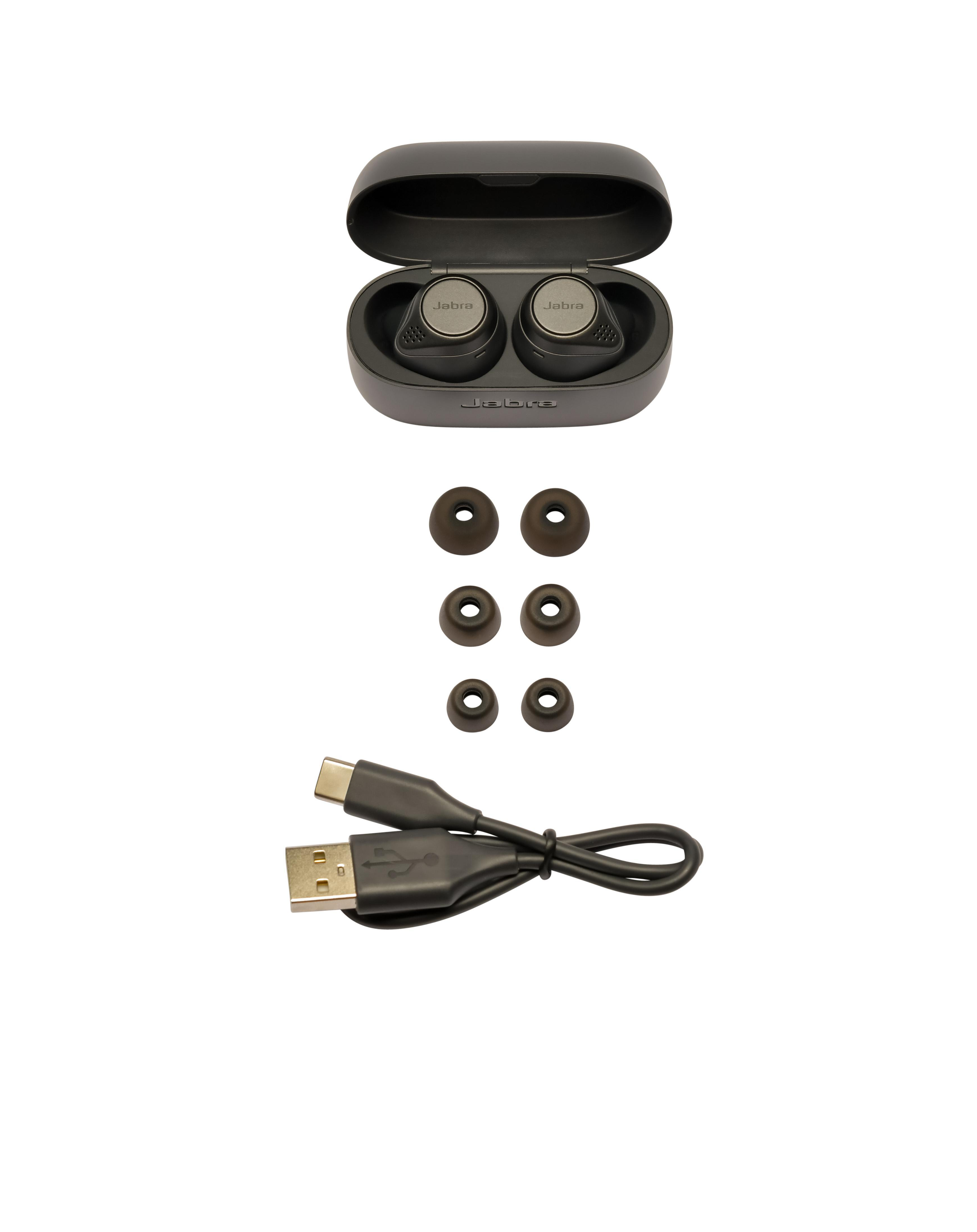 JABRA Elite Active 75t WLC mit ANC, In-ear Kopfhörer Bluetooth Dunkelgrau