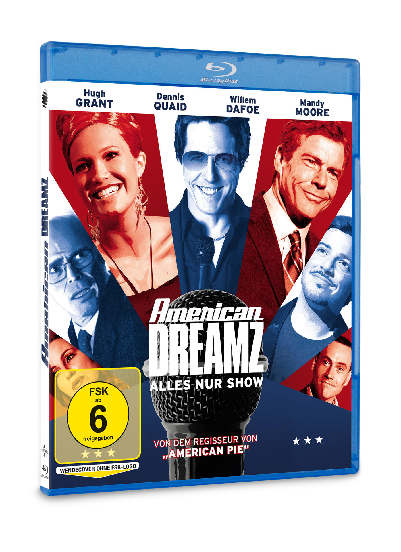 American Dreamz Blu-ray-Hülle mit mehreren Gesichtern.