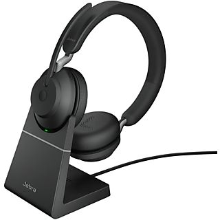 JABRA Headset Evolve2 65 LK380C UC Stereo mit Ladestation, schwarz