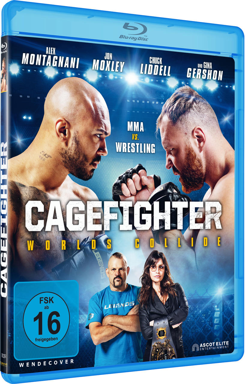Blu-ray-Disc-Hülle mit MMA-Kämpfern, die sich gegenüberstehen.