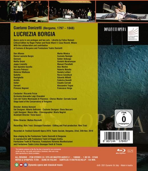 Riccardo/orchestra Giovanile Luigicherubini Frizza - Lucrezia Borgia  - (Blu-ray)