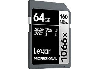 LEXAR 64GB Professional 1066x SDXC™ UHS-I, 160MB/s okuma 70MB/s yazma C10 V30 U3 Hafıza Kartı