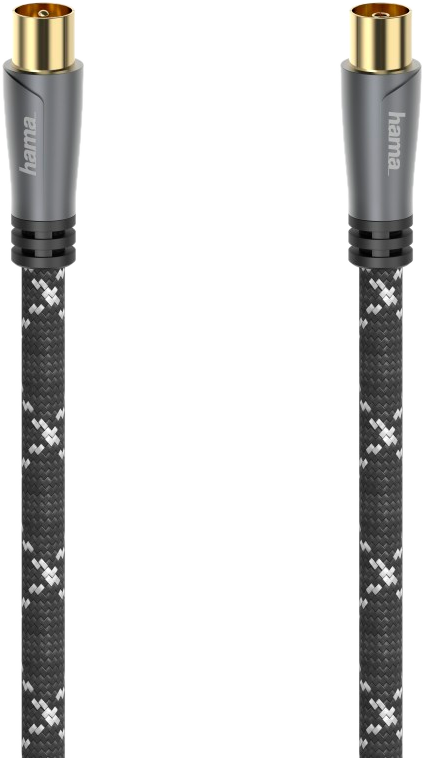 HAMA Coaxiale antennekabel Metal 120 dB 10m Grijs (205073)