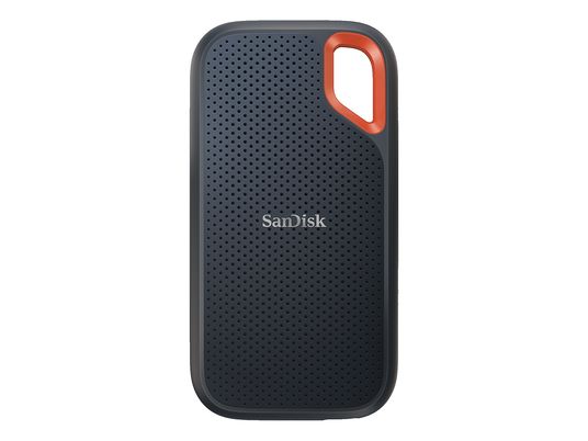 SANDISK Extreme Portable V2 - Disque dur (SSD, 1 TB, Noir/Orange)