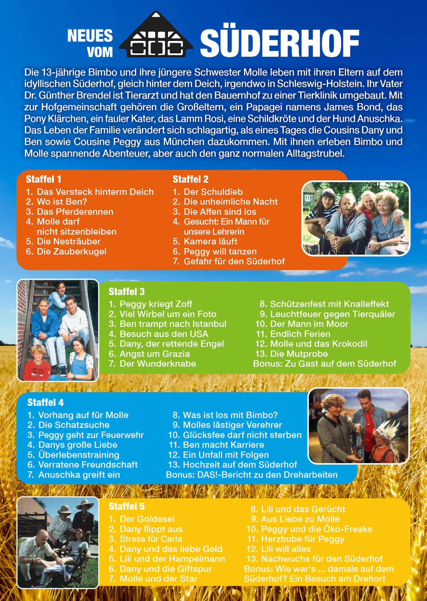 Ein Poster mit einem Sendeplan, zeigt Bilder von Personen und Landschaft im Hintergrund.
