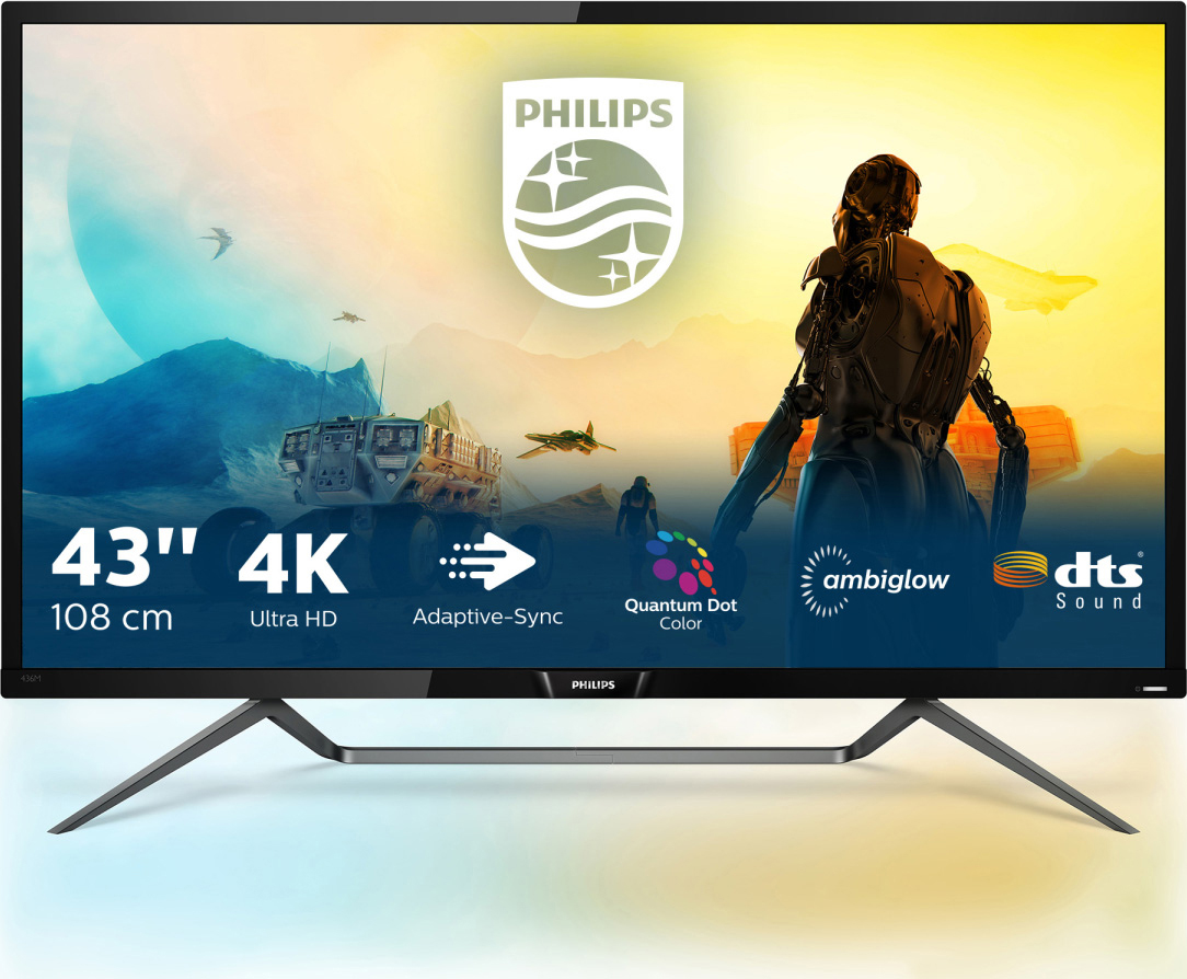 PHILIPS 436M6VBPAB/00 42,51 Zoll  UHD 4K  Monitor  4 ms Reaktionszeit  