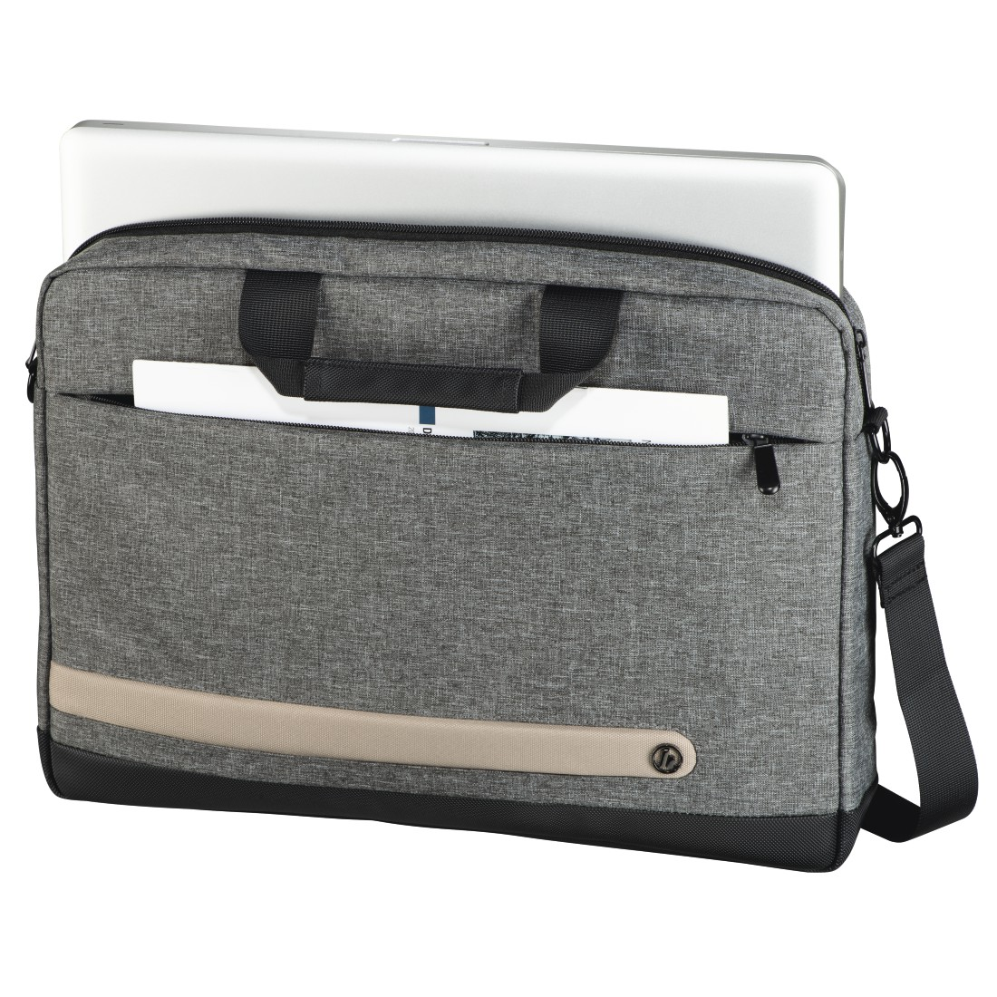 Terra Grau aus 100% HAMA für Zoll Umhängetasche Universal Recyceltem Polyester, 15.6 Notebooktasche