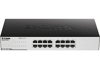 Switch - D-Link GO-SW-16G, 16 puertos, Gigabit Ethernet, Negro