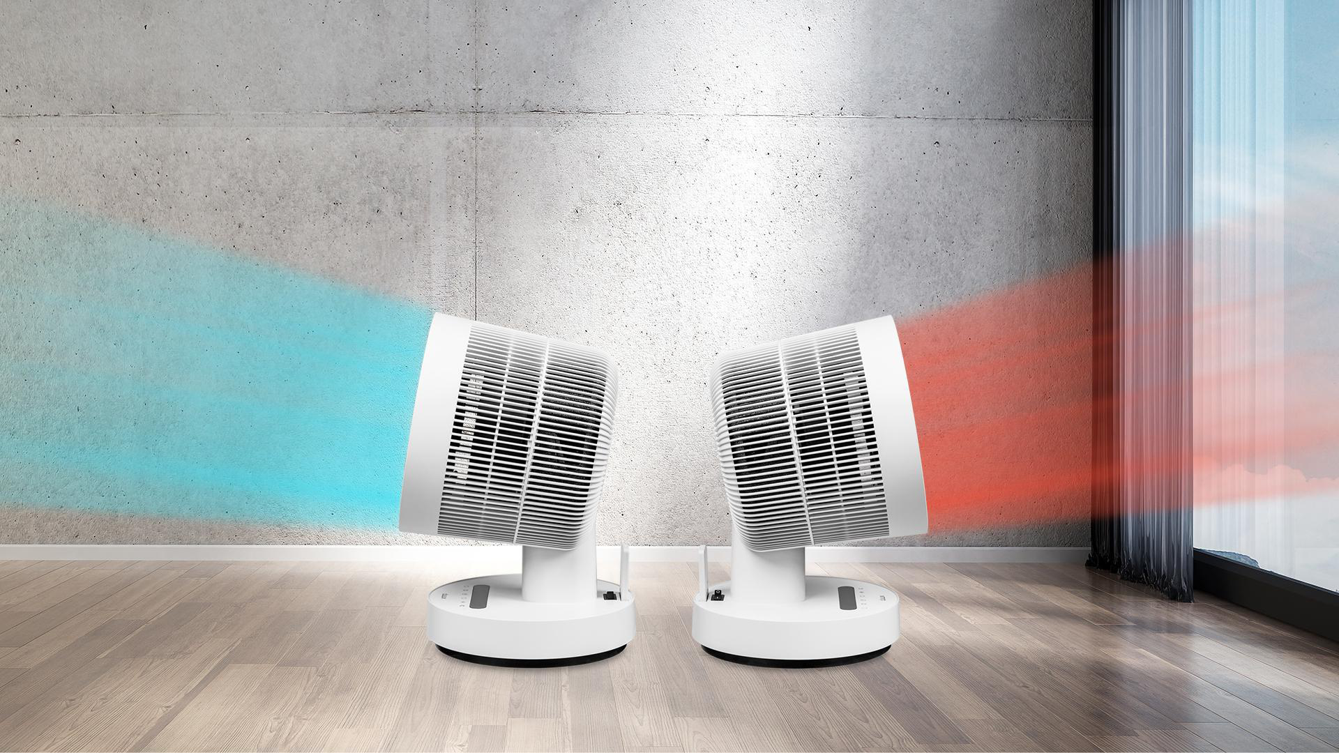 Cooling Weiß Heating (1500 + Fan Tischventilator Stream DUUX Watt)
