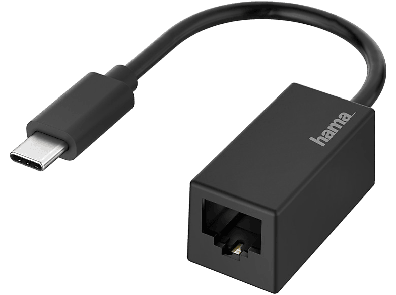 Hama Ethernet-adapter Usb-c - Ethernet Gigabit Zwart (200322)