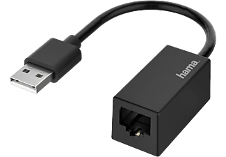 HAMA Ethernet adapter USB - Ethernet Zwart (200324)