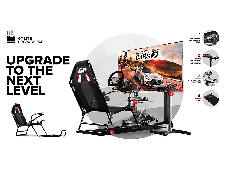 Next Level Racing GT Lite schwarz, faltbares Simulator Cockpit — Foto 3 von 5