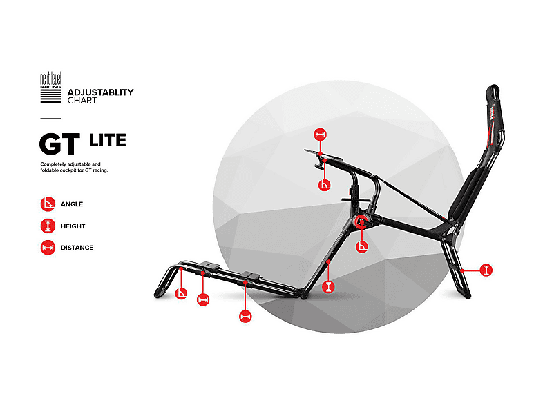 Next Level Racing GT Lite schwarz, faltbares Simulator Cockpit — Foto 5 von 5