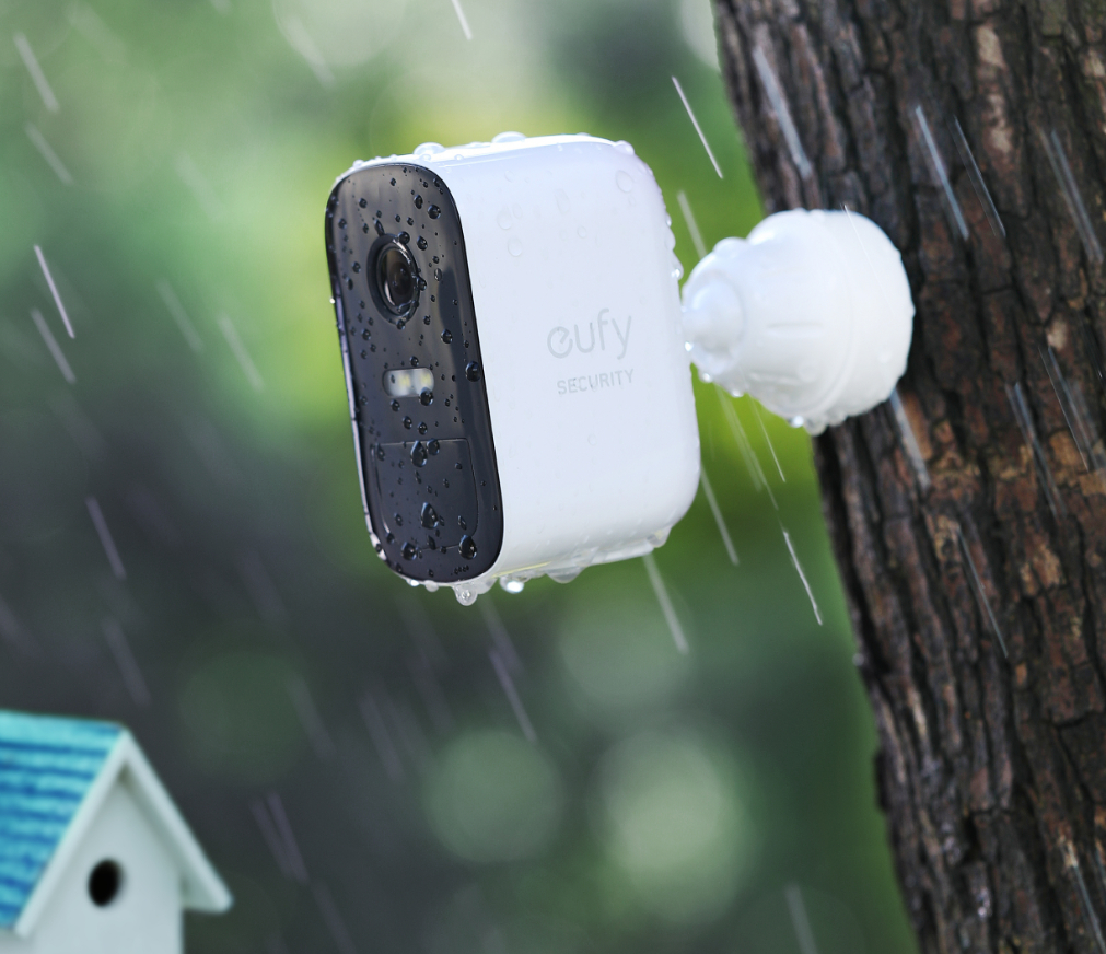EUFY Überwachungskamera eufyCam 2C, 1080p HD, IP67 Wetterfest, Nachtsicht, Weiß/Schwarz  Überwachungskamera (Anzahl Kameras: 2, für Innen + Außen, Nachtsichtfunktion, Akkubetrieb, Weiß/Schwarz)