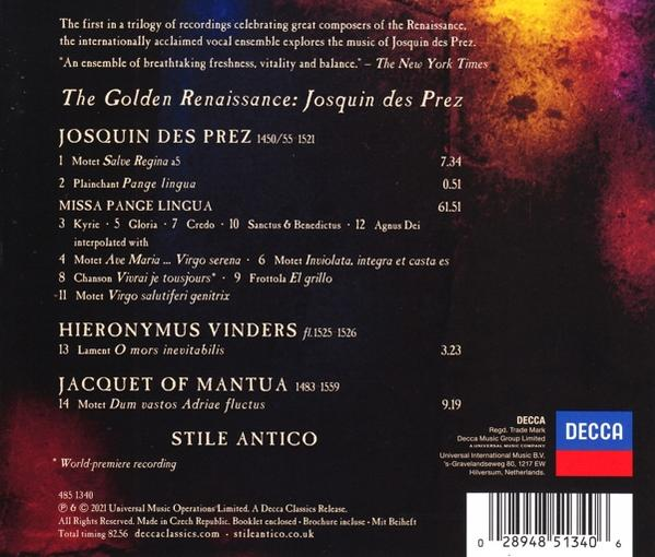 Stile Antico - The Golden Renaissance: Josquin Des Prez  - (CD)